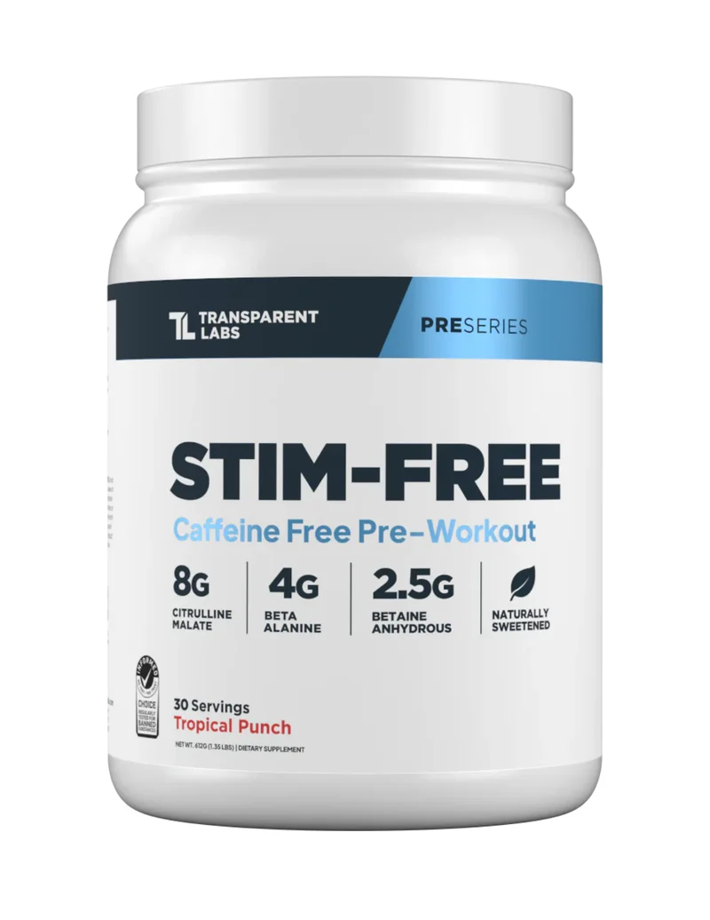 Transparent Labs Stim - Free Pre - Workout - Tropical Punch