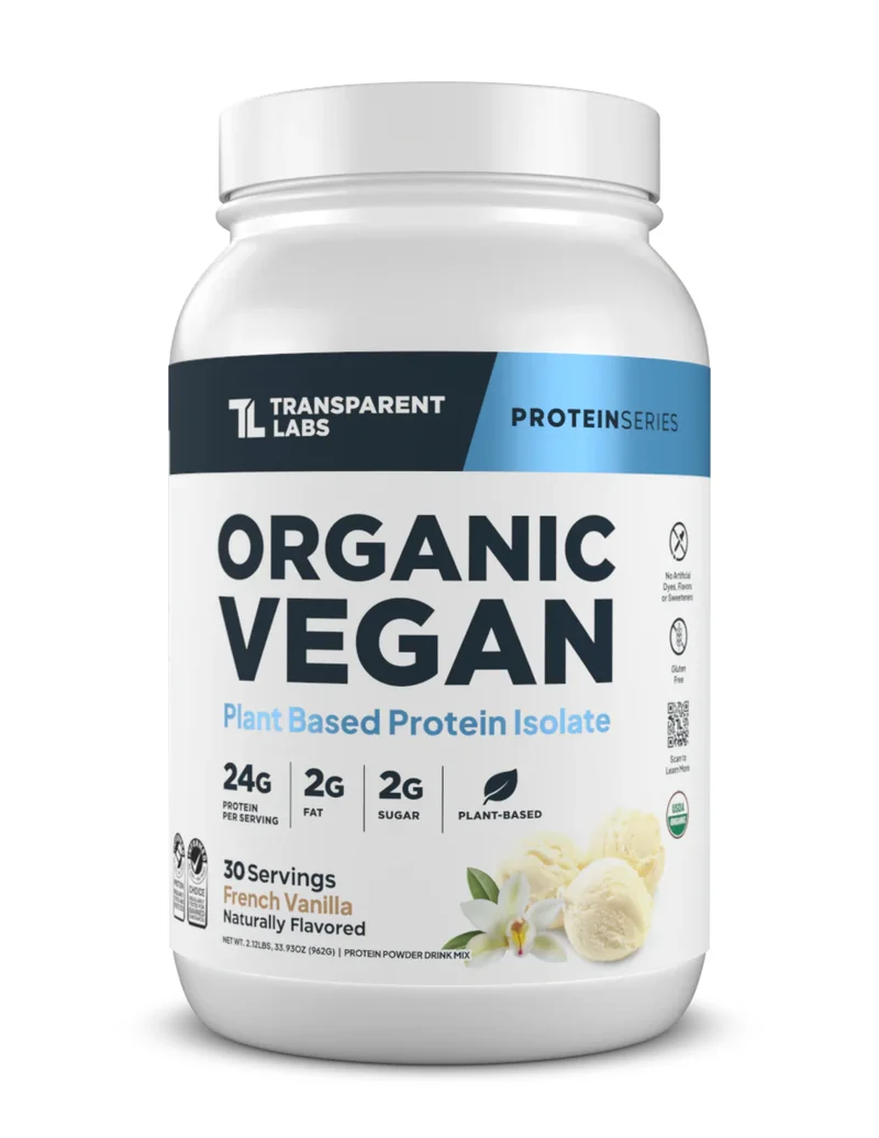 Transparent Labs Organic Vegan Plant - Based Protein - French Vanilla