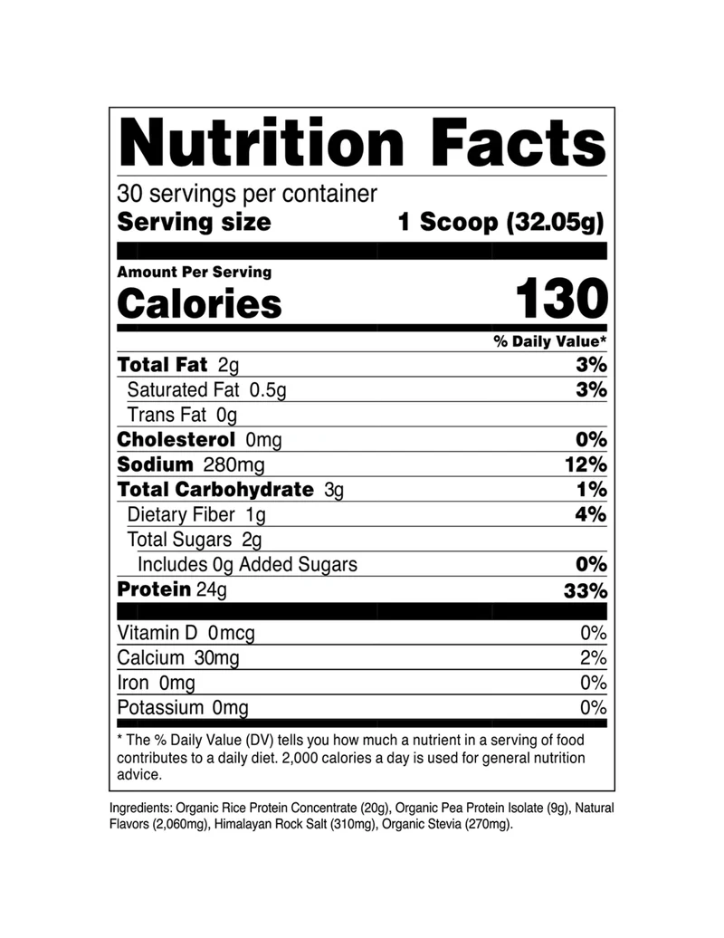 Transparent Labs Organic Vegan Plant - Based Protein - French Vanilla