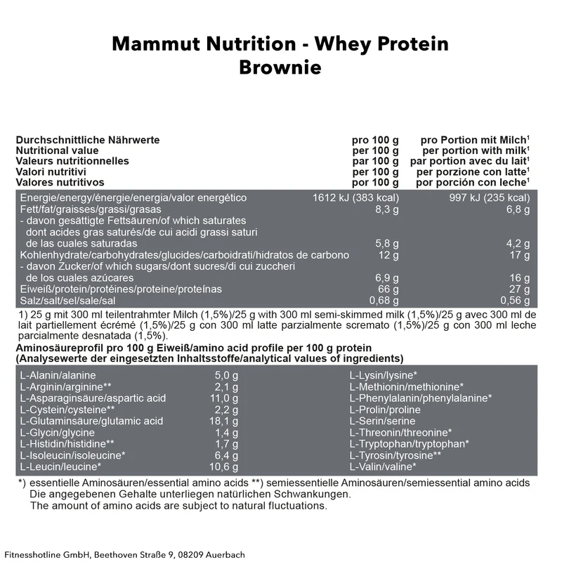 Mammut Whey Protein (1000g)