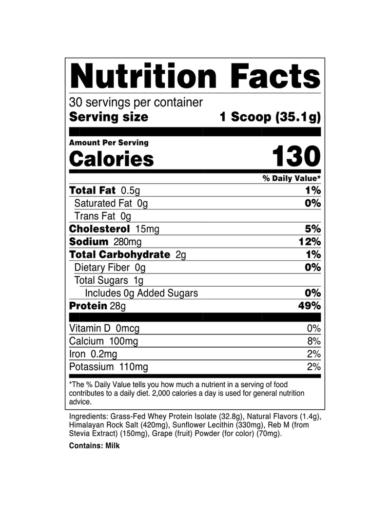 Transparent Labs Grass - Fed Whey Protein Isolate - Blueberry Pancakes