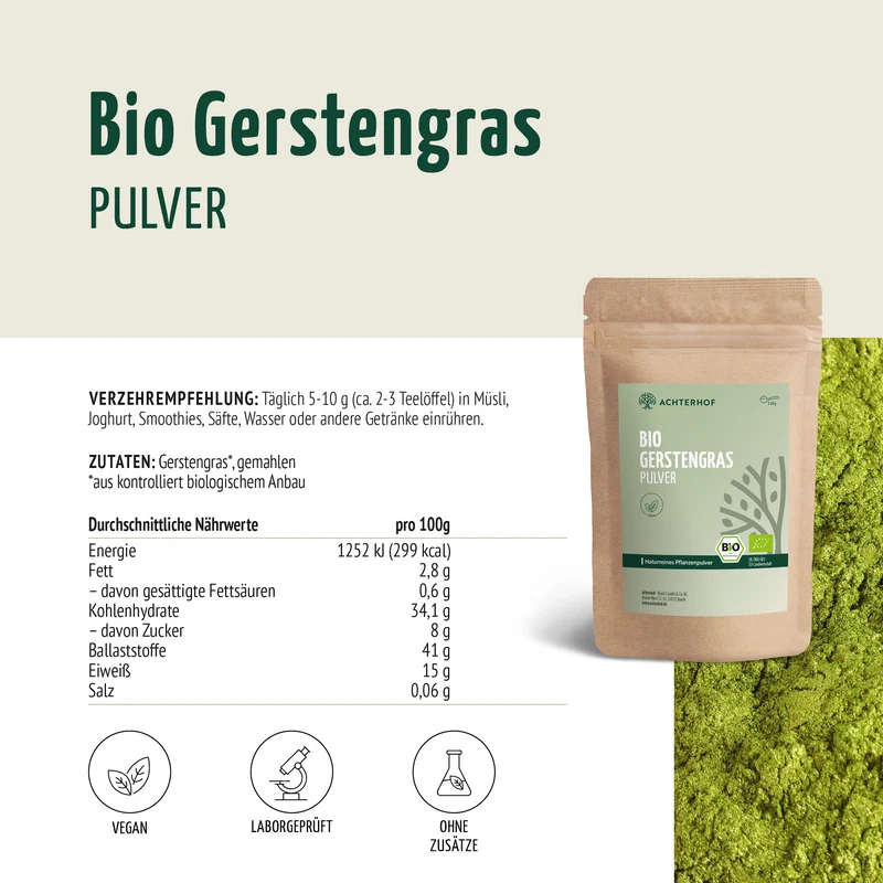 Bio Gerstengras Pulver (1000g)