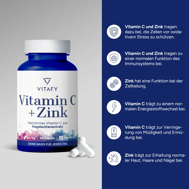 Vitamine C + Zink (60 capsules)