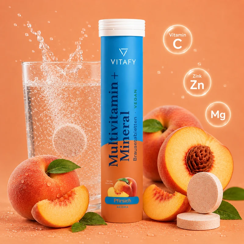 Multivitamine + Mineraal - Peach (20 bruistabletten)