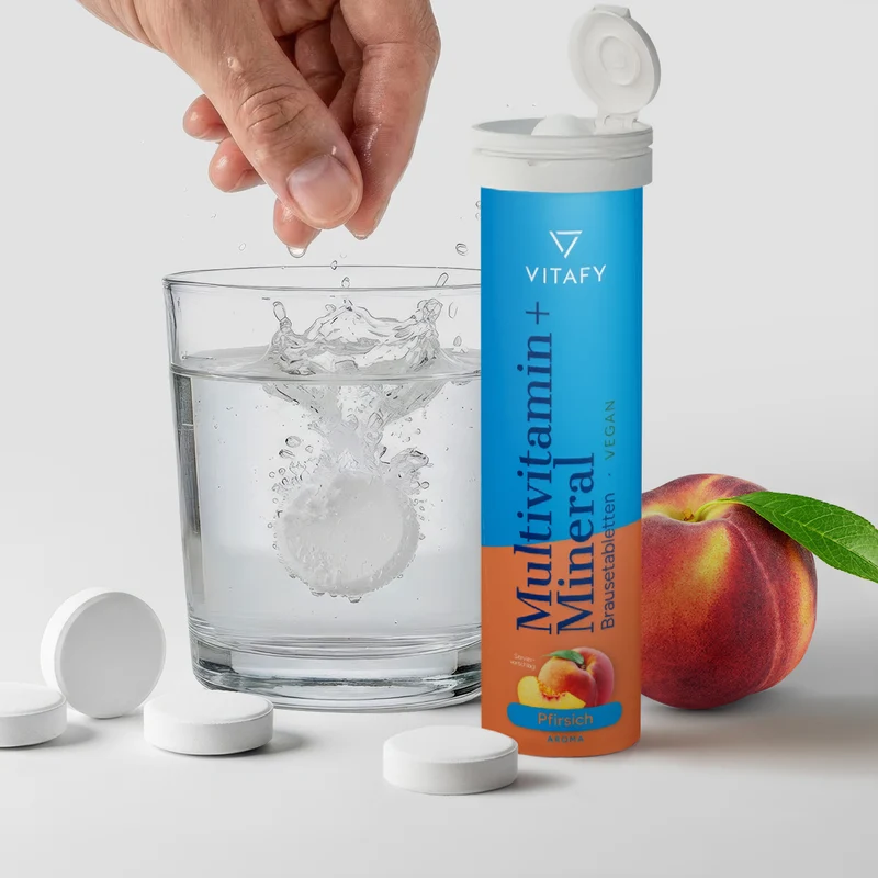 Multivitamine + Mineraal - Peach (20 bruistabletten)