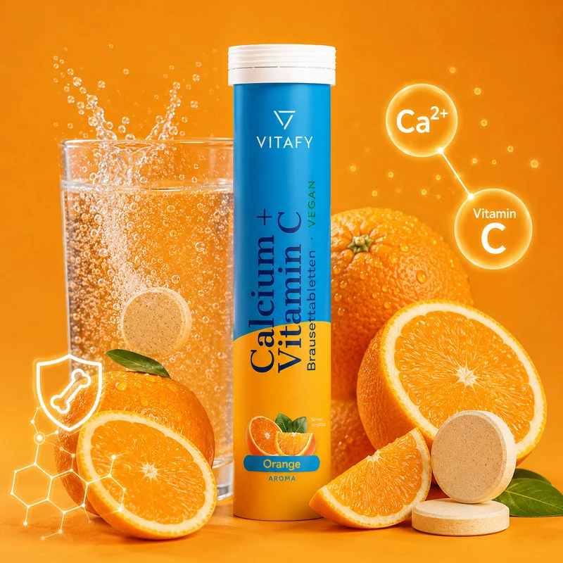 Calcium + Vitamine C - Orange (20 bruistabletten) - 6 Pack