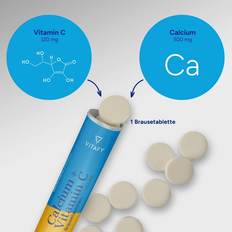 Calcium + Vitamine C - Orange (20 bruistabletten) - 6 Pack