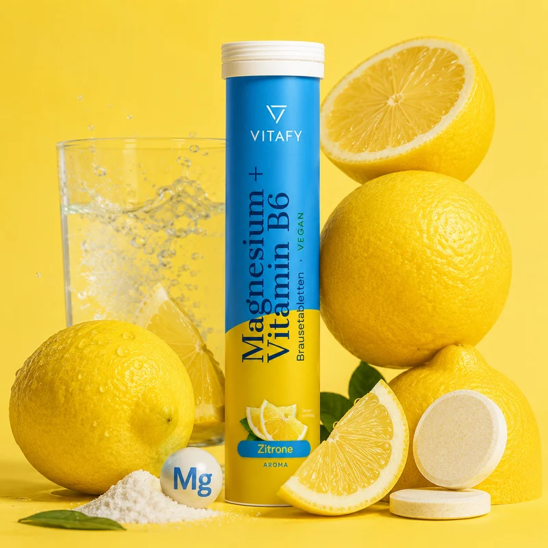 Magnesium + Vitamine B6 - Lemon (20 bruistabletten) - 6 Pack