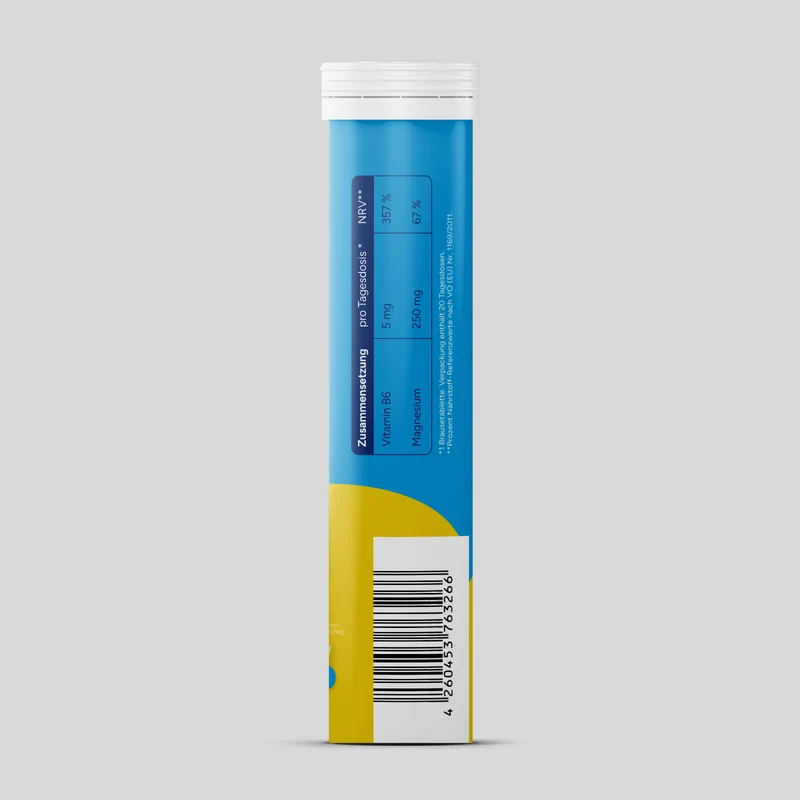 Magnesium + Vitamine B6 - Lemon (20 bruistabletten) - 6 Pack