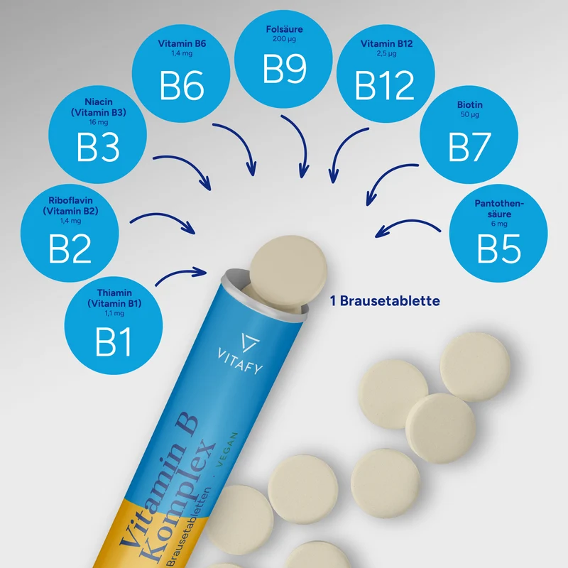 Vitamine B Complex - Orange (20 bruistabletten) - 6 Pack