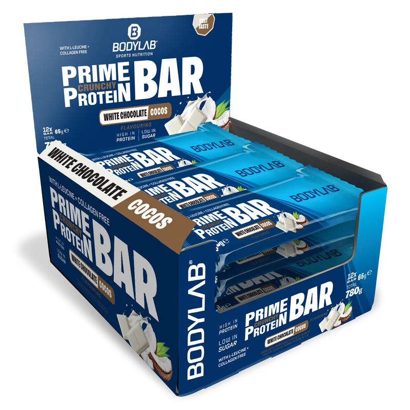 Prime Crunchy Protein Bar - 3 g leucine (12x65g)