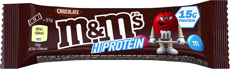 M&Ms Hi-Protein Bar (12x51g)