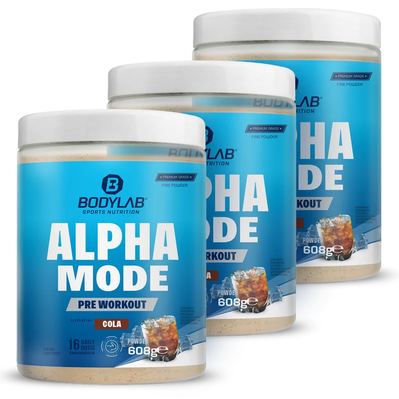 3 x Pre Workout Alpha Mode Cola (elk 608g)