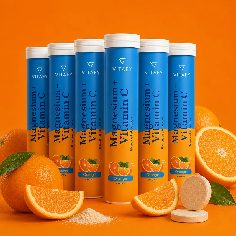 Magnesium + Vitamine C - Orange (20 bruistabletten) - 6 Pack
