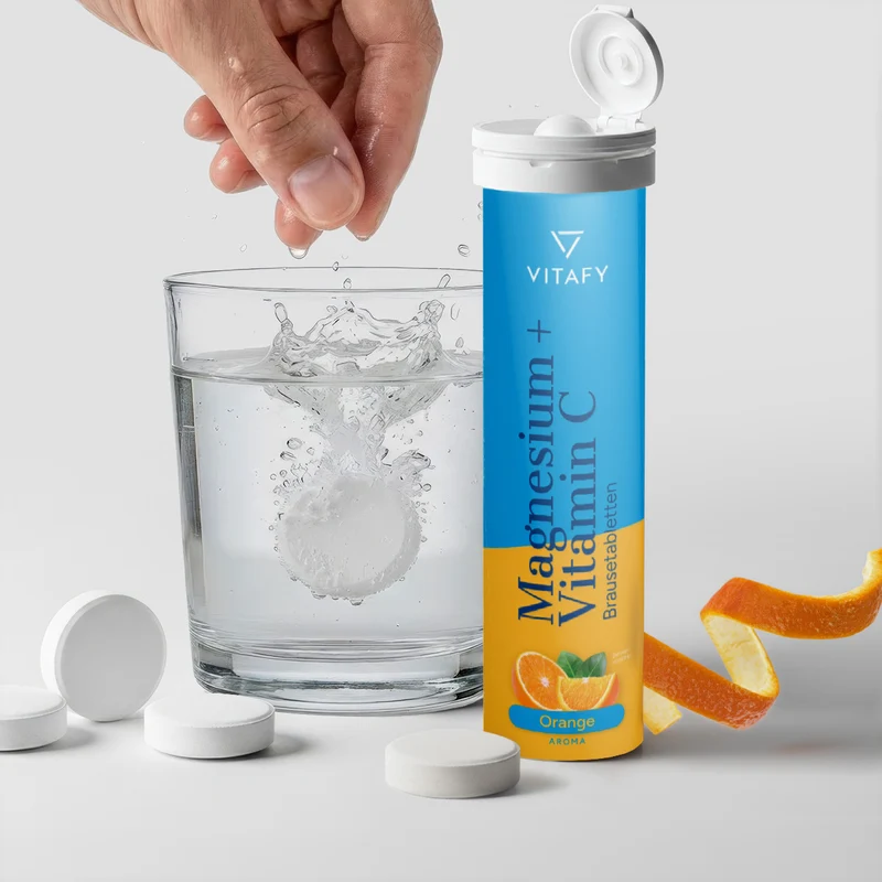 Magnesium + Vitamine C - Orange (20 bruistabletten) - 6 Pack