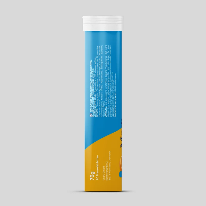 Magnesium + Vitamine C - Orange (20 bruistabletten) - 6 Pack