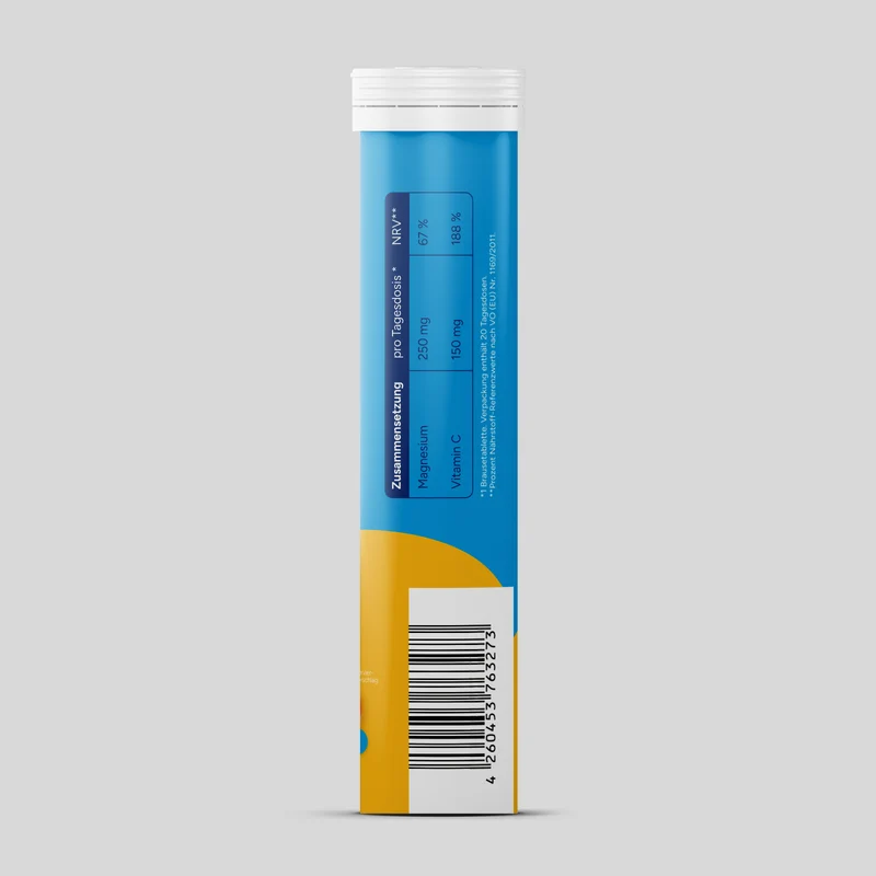 Magnesium + Vitamine C - Orange (20 bruistabletten) - 6 Pack