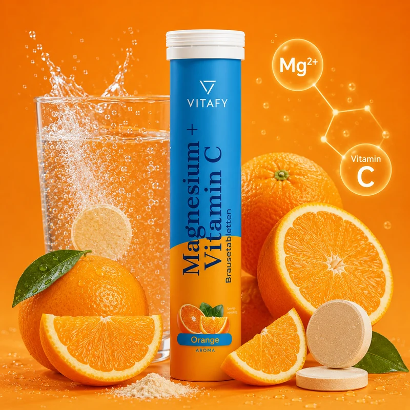 Magnesium + Vitamine C - Orange (20 bruistabletten)