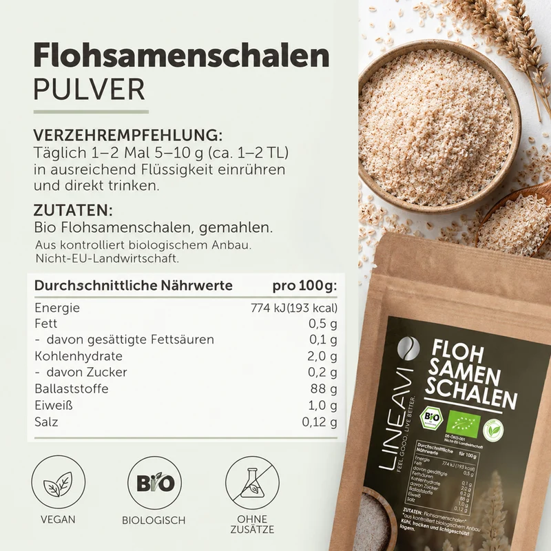 Bio Flohsamenschalen (250g)