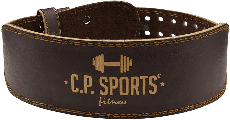 Weightlifting belt leather Brown