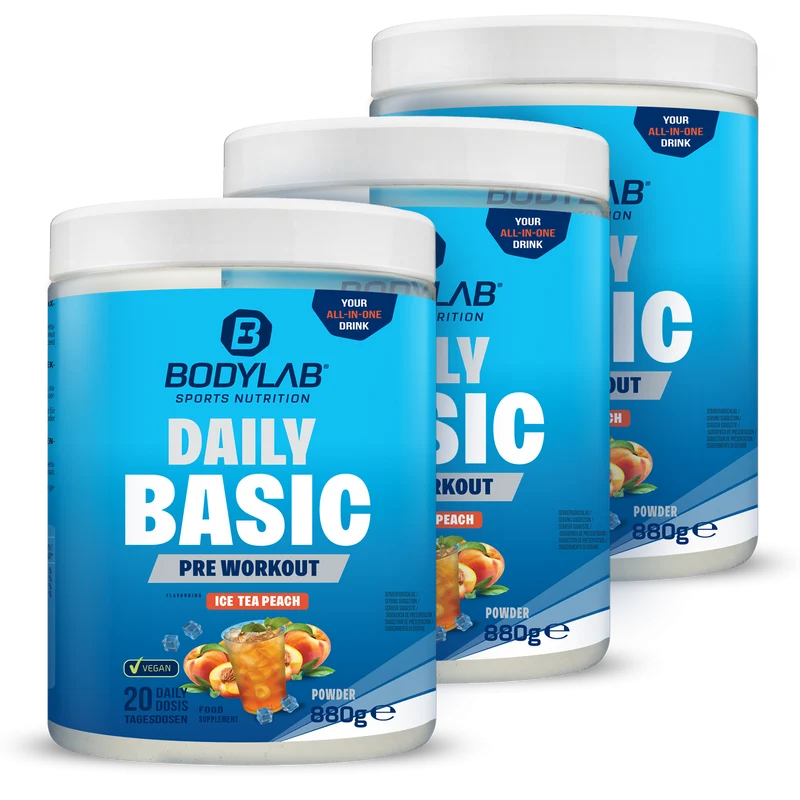 3 x Daily Basic Powder Ice Tea Peach (elk 880g)