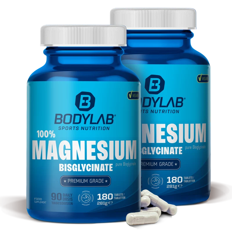 2 x 100% Magnesium Bisglycinate (180 tabletten)