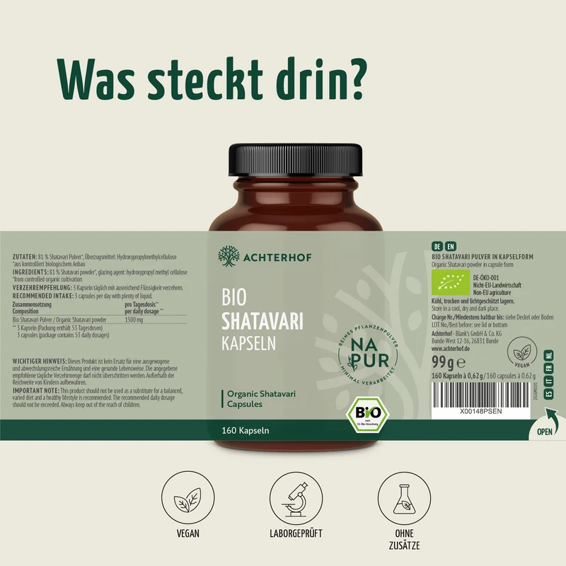 Bio Shatavari Kapseln (160 Kapseln)