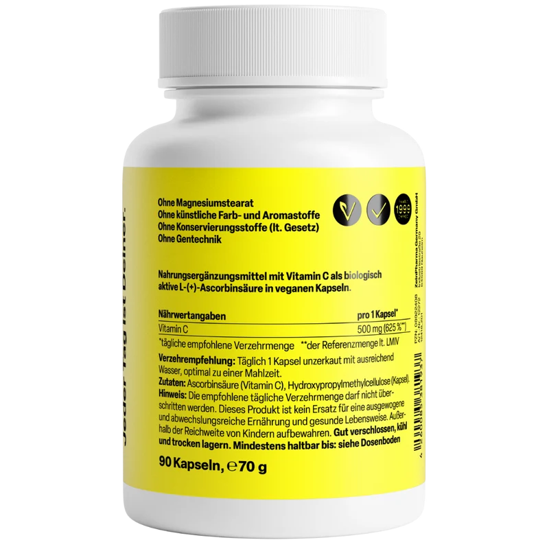 Vitamine C capsules 500mg (90 capsules)
