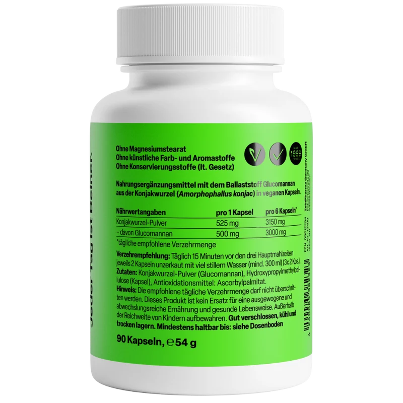 Glucomannan 500mg (90 capsules)