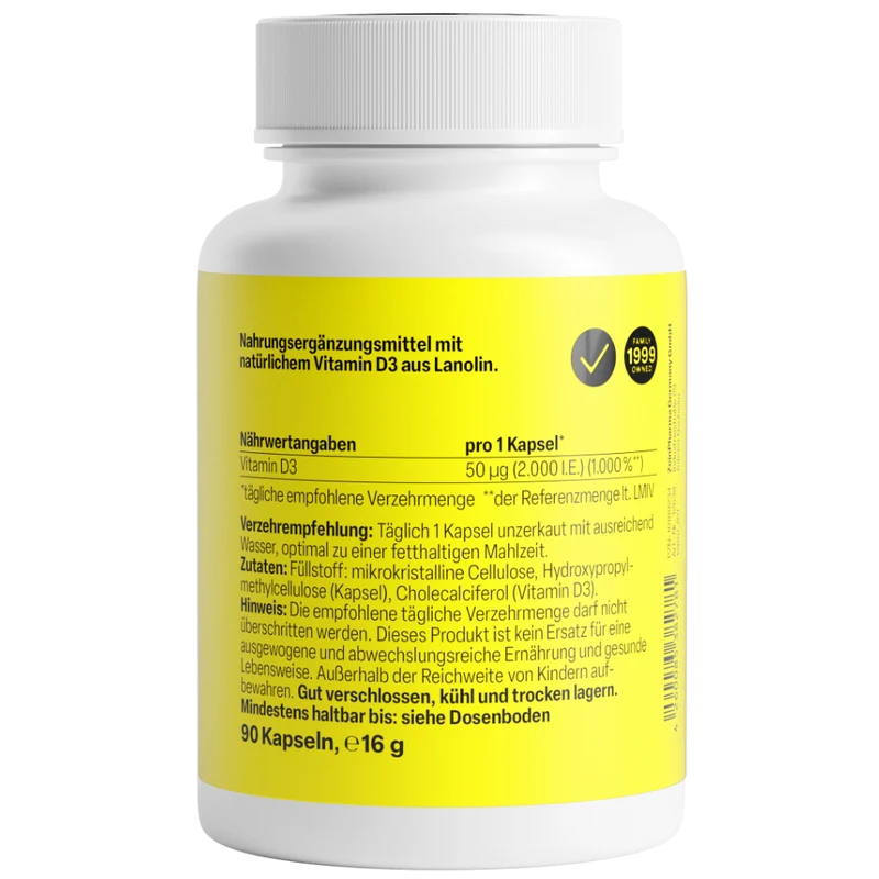 Vitamine D3 2000 I.E. (90 capsules)