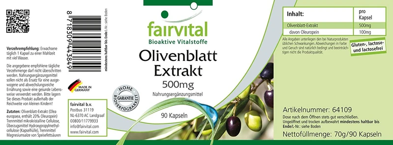 Olivenblatt Extrakt (90 Kapseln)