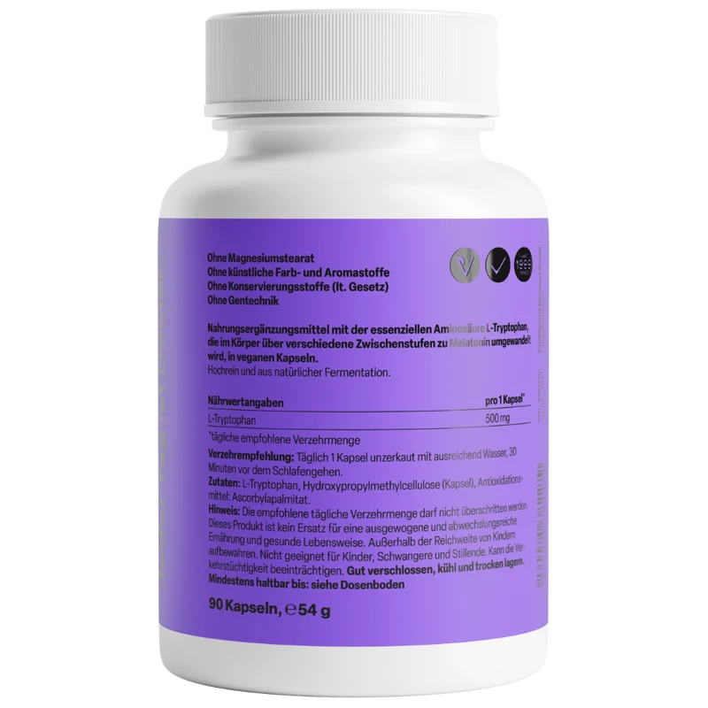 L-tryptofaan 500mg (90 capsules)