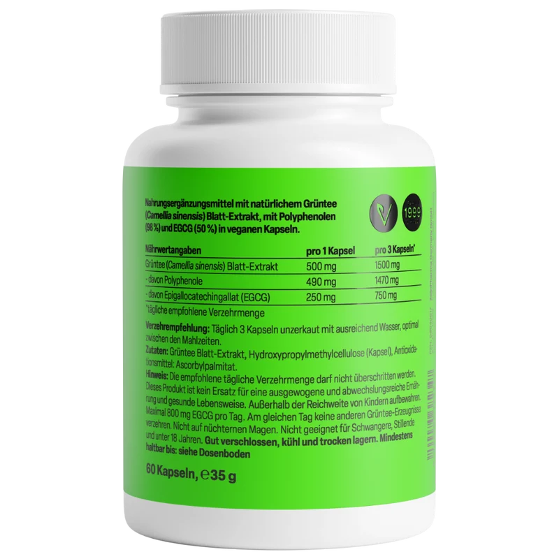 Grüntee Deluxe 500mg (60 Kapseln)