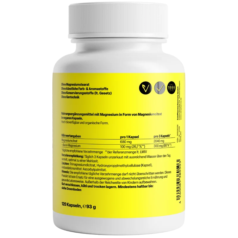 Magnesium Citrate (120 capsules)