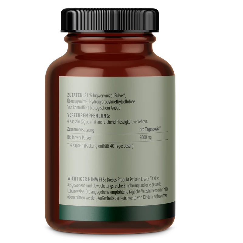 Bio Ingwer Kapseln (160 Kapseln)