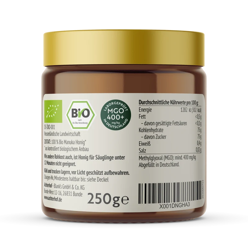 Manuka Honig Bio MGO 400+ (250g)