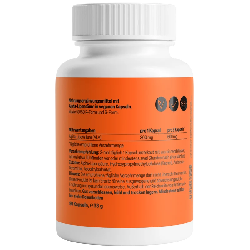 Alfa-Liponzuur 300mg (90 capsules)