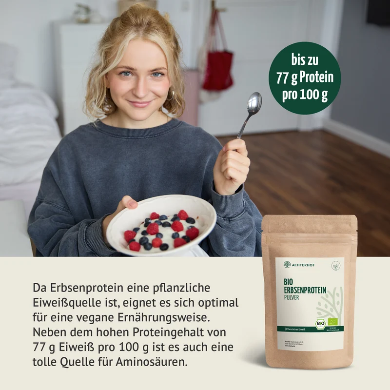 Bio Erbsenprotein Pulver (500g)