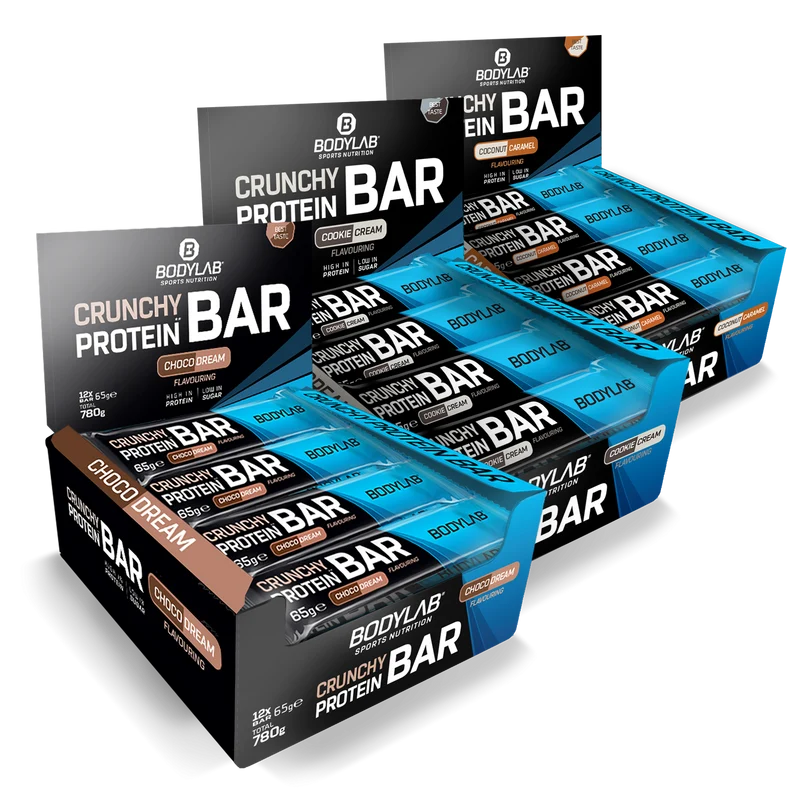 3 x Crunchy Protein Bar Deluxe (elk 12x65g)