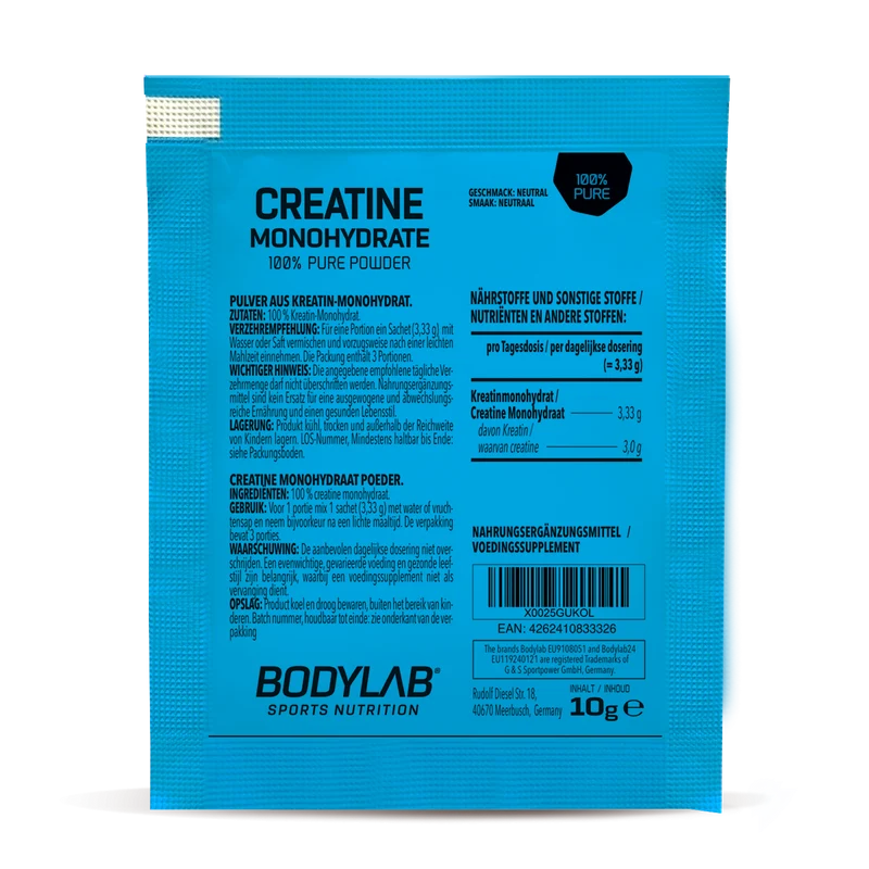 Creatine Monohydrate - 100% Pure Powder sachet (10g)