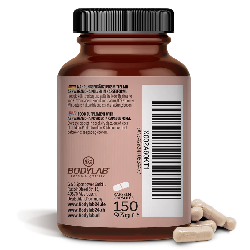 Ashwagandha Pulver in capsulevorm (150 capsules)