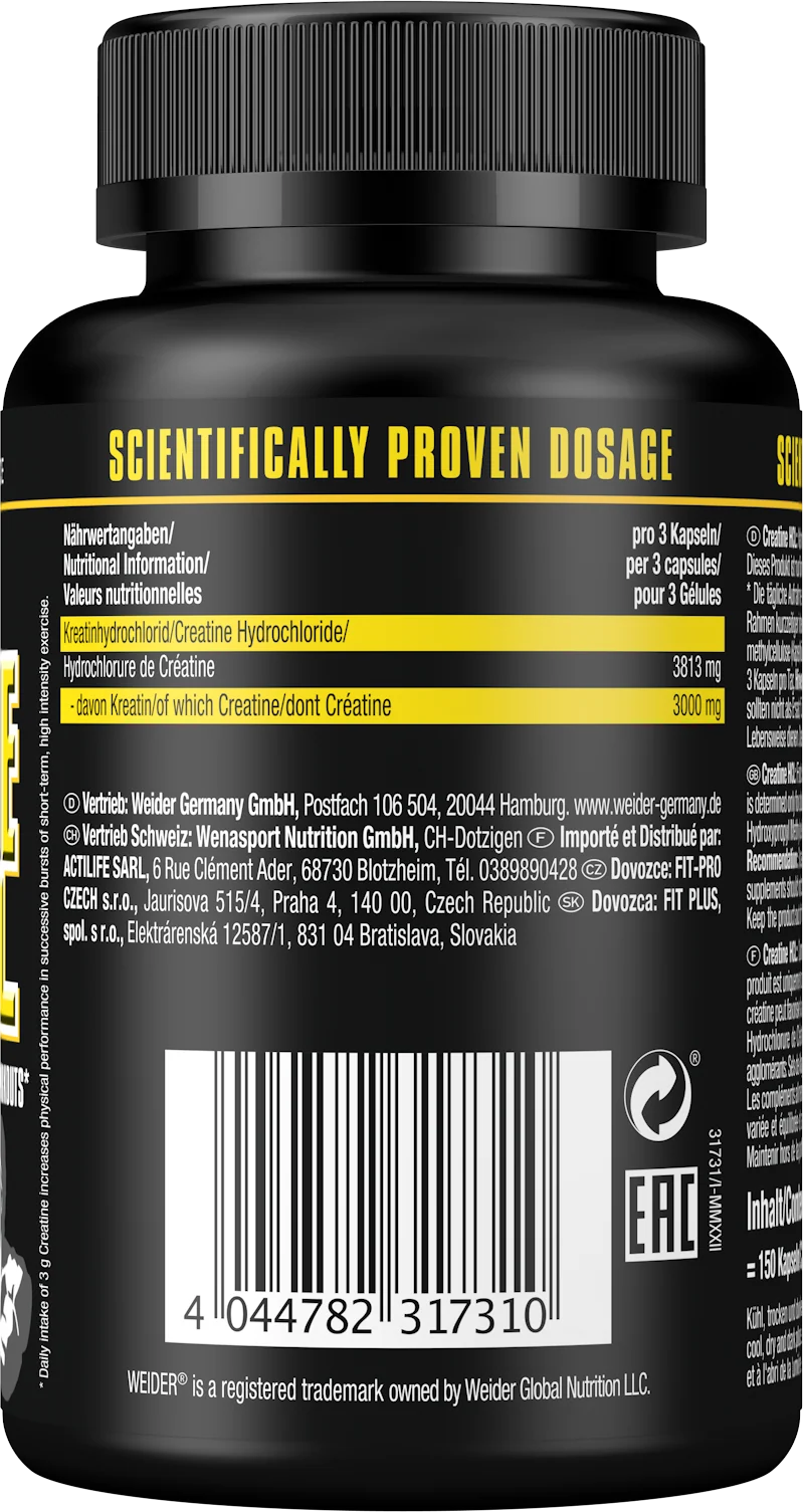 Creatine HCL (150 caps)