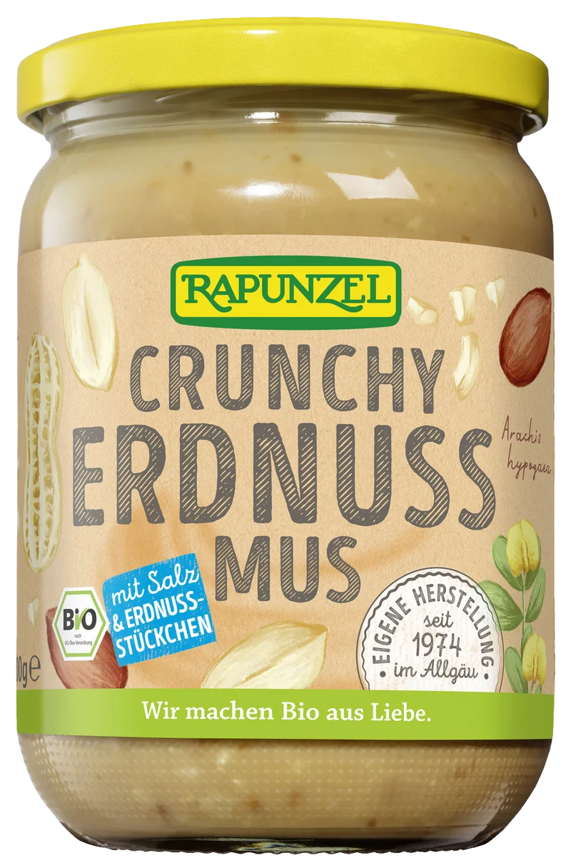 Crunchy peanutbutter with salt bio (500g)