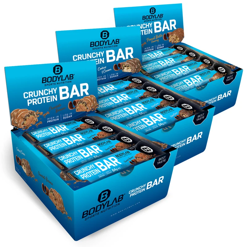 3 x Crunchy Protein Bar (12x64g elk)