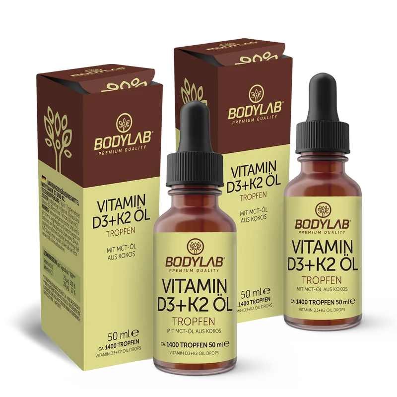 2 x Vitamine D3 + K2 oliedruppels (50 ml)