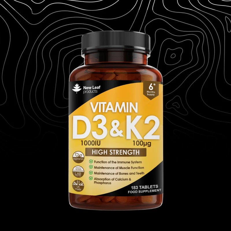 New Leaf Vitamin D3 & K2 | Immune & Bone Support (183 Tablets)