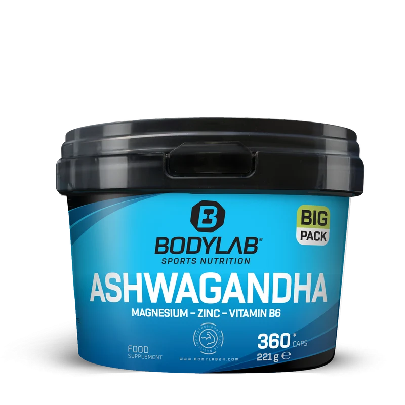 BIG PACK Ashwagandha + Magnesium - Zinc - Vitamin B6 (360 capsules)