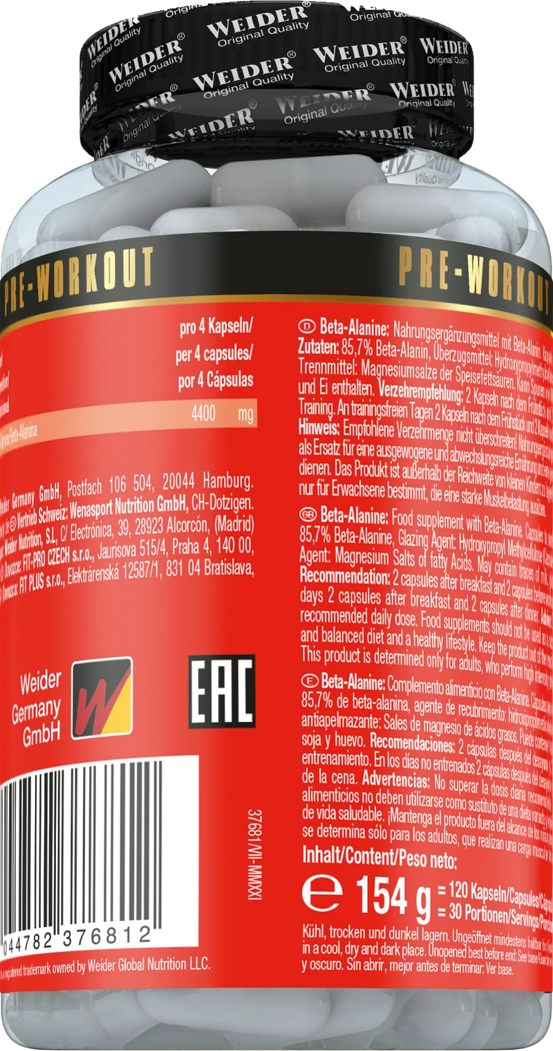 Beta Alanine (120 caps)