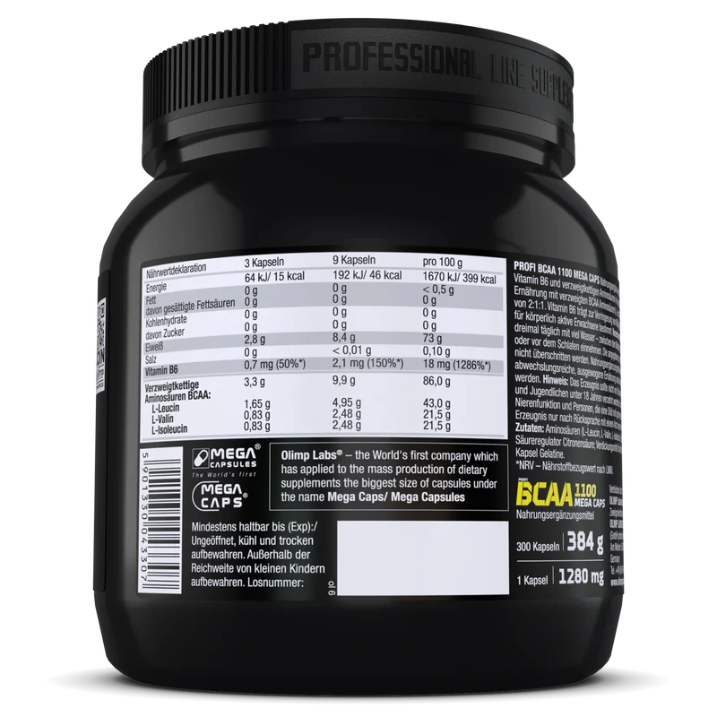 BCAA Mega caps 1100 (300 caps)