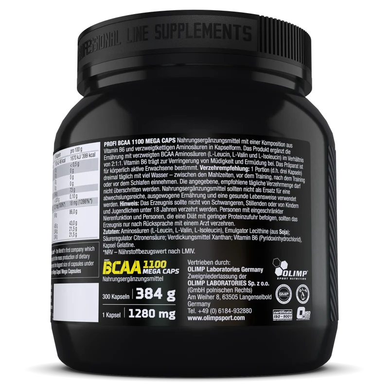 BCAA Mega caps 1100 (300 caps)